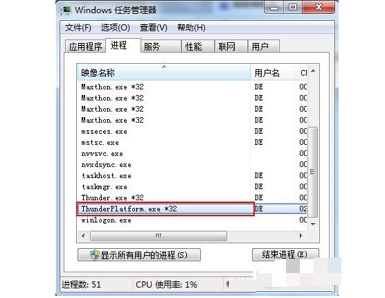 1-“ThunderPlatform.exe”右鍵關(guān)閉