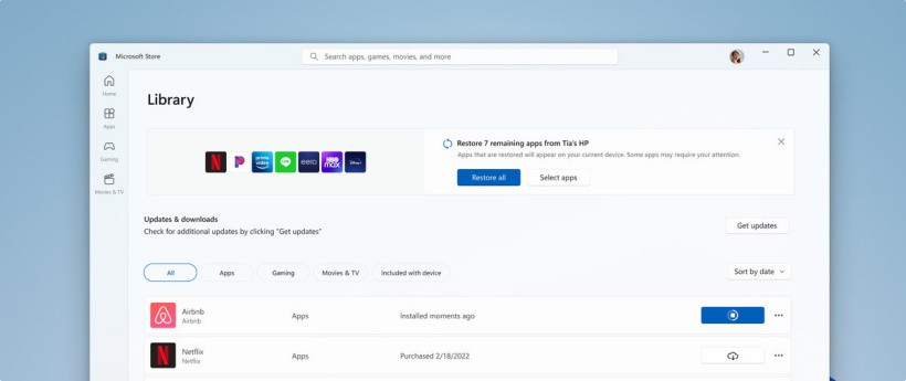 Win11微軟商店即將更新，支持歷史App恢復(fù)