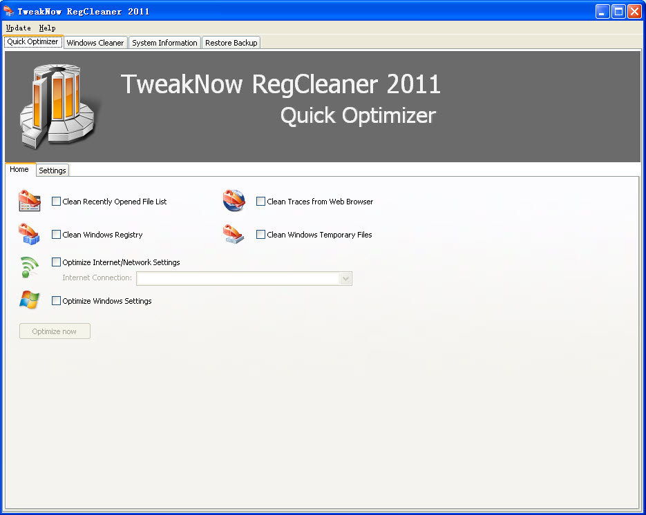 注冊(cè)表清理優(yōu)化工具(TweakNow RegCleaner 2011)V7.2.01 個(gè)人免費(fèi)版